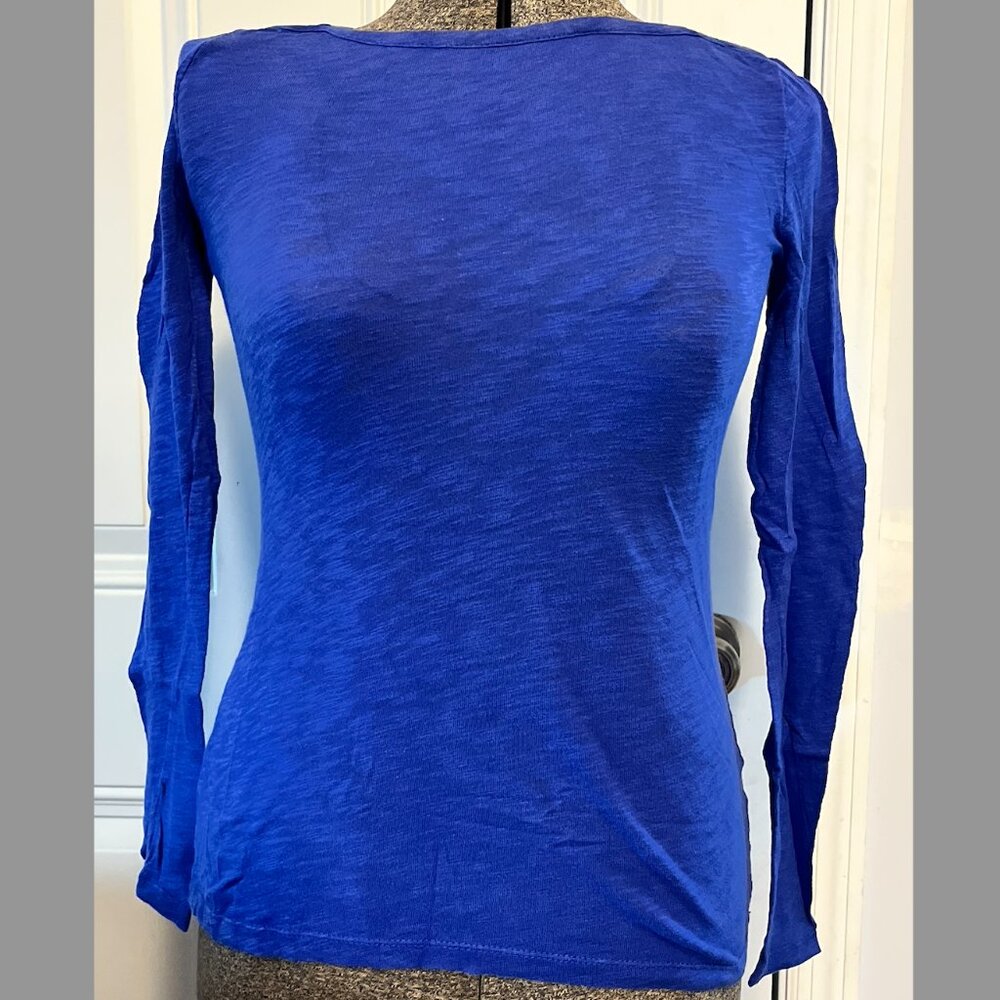 J. Crew Artist Tee XS Long Sleeve Blue